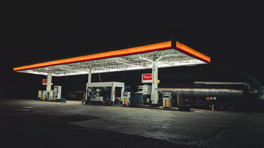 Image of a fuel station